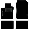 QUEMAR Tappetini Auto per Renault Twingo II, Bordo Nero, 2 Ricami | 2007-2014 / Kit Tappeti Moquette e Gomma su Misura / Set 2 Anteriori + 2 Posteriori / Ricami e Colori Personalizzati