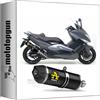 MOTOTOPGUN arrow 73507AKN scarico omologato race-tech alluminio nero fondello carby compatibile con yamaha tmax t-max 500 yp 2008 2009 2010 2011 mototopgun