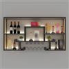 LIJBDDM Vineria Da Parete,Portabottiglie Da Parete Espositore Moderno In Angolo Bar Mensole Da Muro Mobile Porta Bottiglie Per Vino Per Bottiglie Di Liquori(Size:120cm)