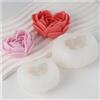 KINYFY 2 stampi per candele a forma di rosa, stampi in resina 3D a forma di cuore, rose, fiori, stampo in silicone per realizzare candele e artigianato fai da te (fiore)