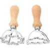 Luxshiny 2 Pcs Stampi per Taglieri di Francobolli Ravioli con Manico in Legno E Pasta a Forma di Stella Scanalata per La Pasta Cucina per Gnocchi di Ravioli Lasagne Pierogi