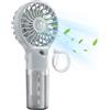 Generic Ventilatore portatile per nebulizzazione, ventilatore nebulizzatore portatile con 4 velocità, ventola di raffreddamento ricaricabile per spruzzi d'acqua per esterni