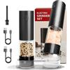 XXFLOWER Macinasale e pepe elettrico, set da 2 pezzi, ricaricabile tramite USB