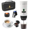 Jenmayt Macchina per caffè espresso portatile, 15 bar, compatibile con capsule e caffè macinato (con sacchetto di stoccaggio)