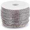 FASHEWELRY Rotolo da 100 m di catena rolò in ferro placcato platino, con maglie ovali da 3 x 2 mm non saldate, per la creazione di collane, gioielli, accessori fai da te