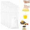 FAINCA 10 Pezzi Garza Alimentare 20 * 30cm Sacchi Filtranti Latte a Maglia | Fine Sacchetti per Latte di Noci Sacchetto Filtro a Maglia Fine per Filtrare Succhi Caffè Rinfusione a Freddo