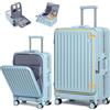 Sea choice Set di 2 Valigie Trolley in PC Bagaglio a Mano Set 2 Pezzi Valigie Rigide con 4 Doppie Ruote a 360° et Chiusura TSA 55cm/78cm con Ricarica USB, Porta bicchieri