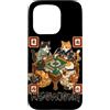 Mahjong Chinese Tile Game Gift For Mahjo Custodia per iPhone 15 Pro Meowjong Cat Playing Mahjong Gioco tradizionale cinese