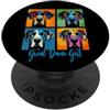 I Love Great Danes Merch Ragazza dell'alano in stile pop art PopSockets PopGrip Adesivo
