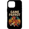 Retro Video Game Lover Console Gamers Pa Custodia per iPhone 16 Pro Max Divertente Parrot Gamer Meme Retro Gioco di Giochi di parole Animal Joke Console