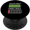 Flow Roll Co. Cintura Bianca Primo Rotolo BJJ Divertente Umorismo Batteria PopSockets PopGrip Adesivo