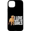 Labrador Retriever Dog Breed Funny Lab D Custodia per iPhone 15 Plus I Love Hairy Lab Girls Labrador Retriever, cane da laboratorio giallo