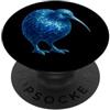 stained glass kiwi blue mosaic shine kiw Kiwi in vetro colorato blu PopSockets PopGrip Adesivo