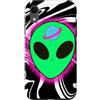 Evergreen Creative Custodia per iPhone XR Disegno grafico del pianeta testa alieno cosmico