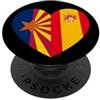 Spain Heritage Apparel Arizona e Spain United in Roots Cuore di Bandiera PopSockets PopGrip Adesivo