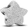 PANDORA Textured star sterling silver mini charm