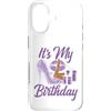 Black Women Afro African American Birthd Custodia per iPhone 17 È il mio compleanno, ragazza afro, festa di compleanno per donne nere con melanina