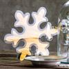 Lotti Importex Fiocco di Neve Luminoso Infinity Mirror Argento Bifacciale Ø 30 cm, Led Bianco caldo - Lotti Importex