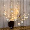 Lotti Importex Ramo Bianco H75cm 80 LED BIANCO CALDO 5 mm Luce Fissa - Lotti Importex