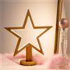 Lotti Importex Stella con Base H35cm DLW Legno Naturale Chiaro BIANCO CALDO - Lotti Importex