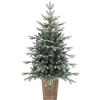 Flora Albero Natale Argentato cm 120 PE+PVC c/Vaso Quadro - Flora
