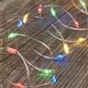Lotti Importex Catena 40 MicroLED MULTICOLOR 1,5 mm CAVO ARGENTO BATTERIA 3,9 m - Lotti Importex