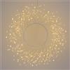 Lotti Importex Corona di Rami TIGLIO Bianco ø60cm 260 MicroLED BIANCO CALDO ø1,5mm FlashLED Diamond - Lotti Importex