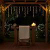 Lotti Importex Ice Cluster Light 340xH80cm 18 Stringhe ø6cm SFL StarFall Light Steady + Chasing 576 LED BIANCO CALDO e BIANCO - Lotti Importex