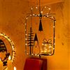 Lotti Importex Christmas Gift Pacco H28cm serie MPK Metal & Paper Rope in Metallo Nero illuminata da MicroLED BIANCO CALDO - Lotti Importex