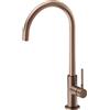 Newform - MAKI miscelatore per lavello con bocca tonda girevole [PVD brushed copper bronze] - 71820.59.067