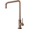 Newform - MAKI miscelatore per lavello con bocca quadra girevole [PVD brushed gun metal] - 71821.59.067