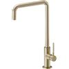 Newform - MAKI miscelatore per lavello con bocca quadra girevole [PVD brushed pale gold] - 71821.59.098
