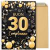 CONTRAXT Biglietto di auguri per il 30° compleanno. Cartolina regalo pieghevole grande 42x30 cm per famiglia, amici e colleghi (30 anni)