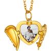 Suplight Collana Personalizzata con Foto a Medaglione Cuore Apribile Collana da Donna Personalizzata Placcato Oro 18K Oro Rosa Confezone Regalo