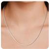 VEEDOFA Catene in Argento Sterling 925 per Donne Ragazze, Collana Box Ipoallergenica, Collani Lunghi Leggeri per Donne, Catene Argento Sterling 2mm Sottili per Pendente, Gioielli Regali