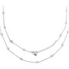 LA TRIADE STUDIO - Collana da Donna in Argento Sterling 925, Disponibili nelle Varianti in Placcato Oro Giallo, Rodiato e Placcato Oro Rosa, Impreziosite da Zirconi Bianchi. (Rodiato)