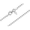 Silberketten-Store Collana a palline, 2mm, in vero argento 925, lunghezza da 40 a 100cm e argento, cod. Kugel2