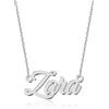 UMAGICBOX Squisita collana con nome personalizzabile, 14 stili di carattere, ciondolo in acciaio inossidabile placcato oro 18 carati e argento Sterling, regalo unico per lei, Placcato oro, Non è una