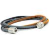 Simaru Bracciale Avvolgente in Vera Pelle per Uomo e Donna con Chiusura Magnetica: Stile ed Eleganza Unisex ((41cm - L), Grigio Quito)