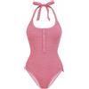 MAISON SCOTCH Costumi Da Bagno Donna S Rosso Bianco Riga Un Pezzo Halter