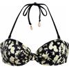 MAISON SCOTCH Costume Da Bagno Donna XS/S Nero Bikini Top Twisted Bandeau