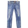 Good Genes Buoni Genitori Jeans Uomo W32/L34 Slim Fit Wahed Dipinto Blu Cotone Stretch