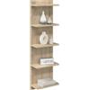 vidaXL Scaffale da parete Rovere Sonoma 30 x 15 x 100 cm, Scaffali da muro eleganti in legno ingegnerizzato, per un living moderno e organizzato, design minimalista