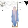 Generico Fantasma Sull'Altalena Decorazione Per Esterni Luce LED A Batteria Luminosa | Decorazione Da Portico Halloween Horror Per Feste, Casa Infestata, Albero, Porta, Portico, Finestra, Giardino