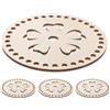 ABOOFAN Base Rotonda in Legno Beige per Fondo Borsa all Uncinetto, 4 Pezzi Multiuso Personalizzabili per Cestini e Accessori da Storage Fai da Te