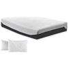 ITALYMATERASSI Materasso Una Piazza e Mezza TEK 155x190 cm in Memory Foam e Molle Insacchettate con 2 Cuscini, Alto 24 cm, Dispositivo Medico Detraibile, Made in Italy