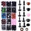 VIVIIHOO - Occhi di Sicurezza per Animali all'Uncinetto, 560 Pezzi Occhi e nasi di Sicurezza, Occhi per Bambole Colorati con rondelle per Realizzazione Giocattoli Accessori Bambole Fai da Te (8-12mm)