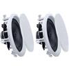 VEVOR Altoparlanti da incasso, 203,2 mm, sistema di altoparlanti da incasso e da parete, audio Hi-Fi, 150W di potenza massima, altoparlanti a 2 vie da incasso, adatti per ambienti umidi, ideali per home theater, soggiorno, veranda coperta, confezione da …