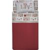 PENSIERI DELICATI Completo Letto Singolo 100% Cotone, Completo Lenzuola Singolo 90x200 Comprensivo di Lenzuolo sotto, Lenzuolo sopra e 1 Federa a Sacchetto, Made in Italy, Fantasia Shabby Love Rosso