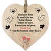 Stuff4 Targa a forma di cuore in legno con scritta in inglese You Have Done So Much For Me, regalo di ringraziamento per donne e uomini, Babbo Natale segreto, festa della mamma, ostetrica, compleanno,